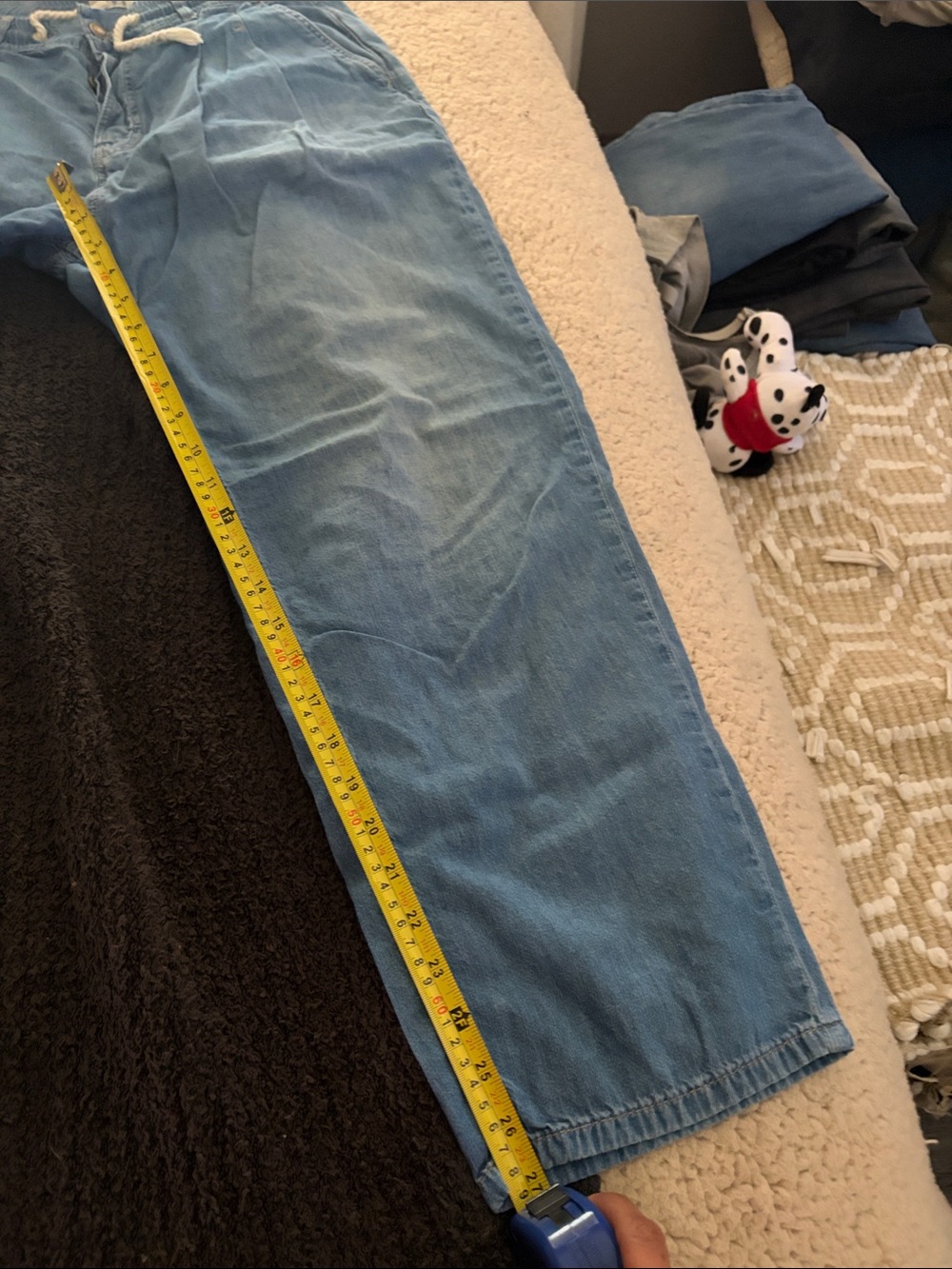 Women’s Light Blue Drawstring Denim Jeans lightweight - Picture 10 of 10